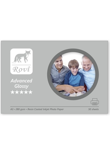 Advanced Parlak Fotoğraf Kağıdı 280GSM 50YP A3