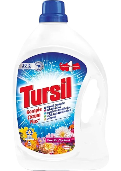 Tursil Matik Komple Çözüm Plus Jel Sıvı Çamaşır Deterjanı Kır Çiçekleri 33 Yıkama modelleri