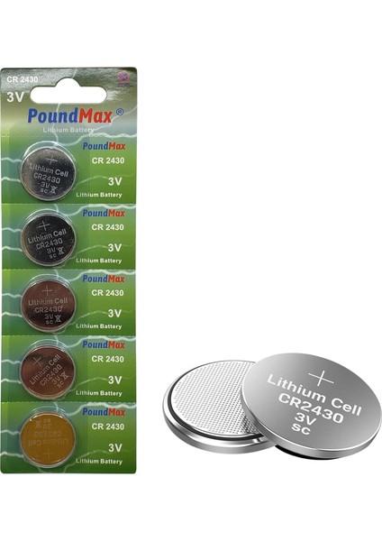 5 Adet 2430 CR2430 DL2430 3V Lityum Düğme Pil, Uzun Raf Ömrü, Küçük Elektronik Cihazlar Için Uzaktan Kumandalar, Teraziler, Akıllı Ev Cihazları, Ölçüm Cihazları ve Hesap Makineleri