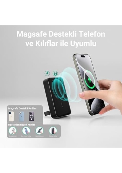 10000MAH Powerbank PD20W Taşınabilir Kablosuz Hızlı Şarj Cihazı Beyaz modelleri