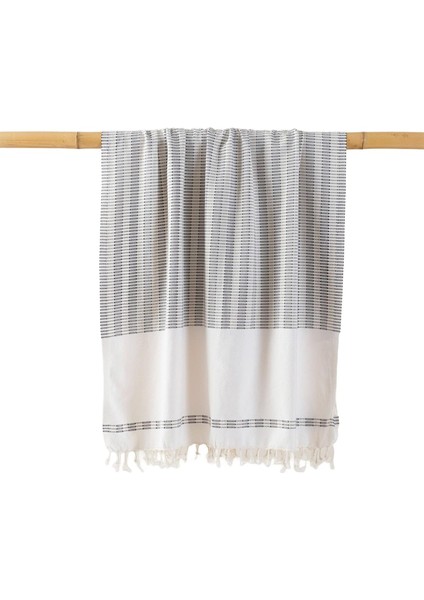 Aveta Peştamal 90X170 Cm, Ekru/ Mavi