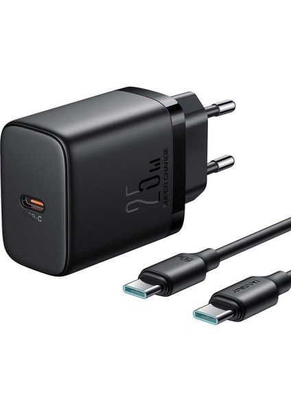 JR-TCF11 25W Hızlı Şarj Adaptörü + Type-C Kablo Seti