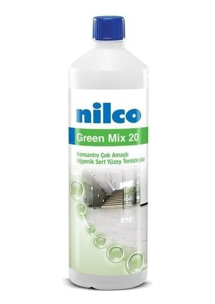 Nilco Green Mıx 20 1l/1,03 kg Konsantre Çok Amaçlı Hijyenik Sert Yüzey Temizleyici