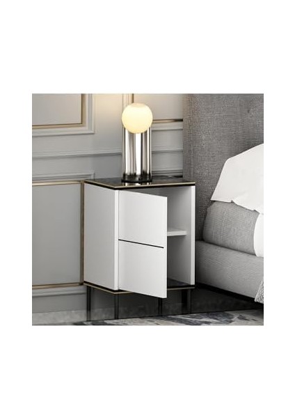 Dizayn Imaj Komodin Beyaz (Mermer Desen) modelleri