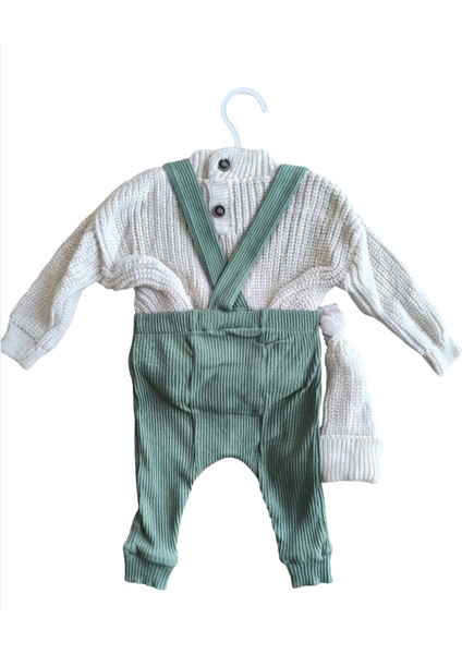 Laura Baby Erkek Bebek/çocuk Şapkalı 3 Lü Tulum Set indirimleri