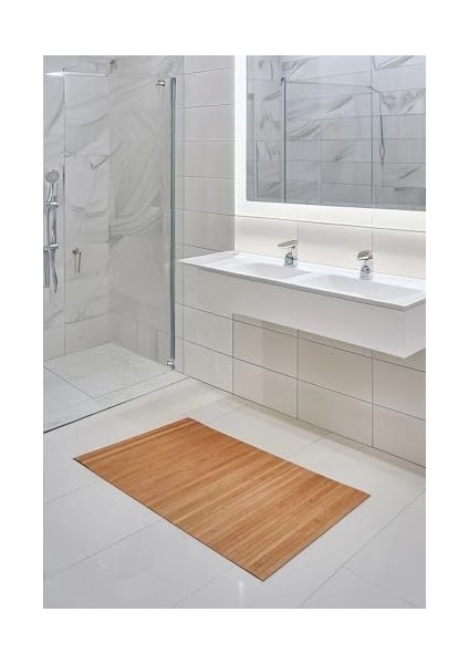 Lüks Bambu Kaymaz Paspası Su Geçirmez Çok Amaçlı Şık ve Dayanıklı Mat 65X45 cm fiyatları