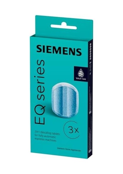 TZ80002A Kireç Çözücü Tabletler, 3 Adet, Kireç Birikintilerini Giderir ve Korozyona Karşı Korur, Orijinal Aksesuar, Eq Serisi Tam Otomatik Kahve Makineleri ve Tam Otomatik Makineler modelleri