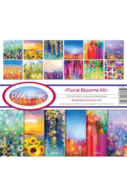 Floral Blooms Karalama Defteri Kiti Kağıt El Sanatları