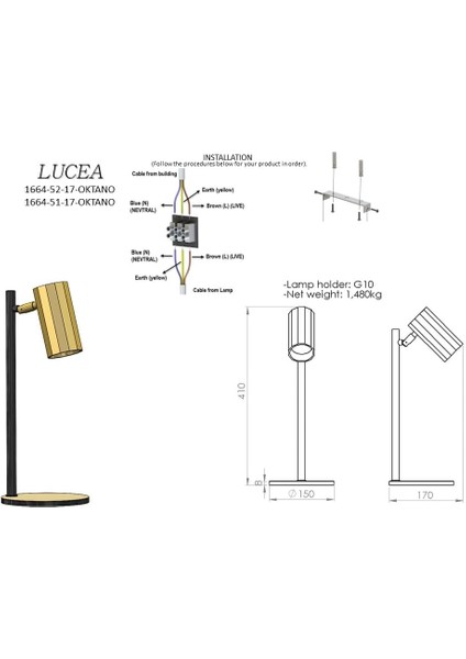 Rosta Siyah-Antık Lak Masa Lambası 1XGU10 fiyatları