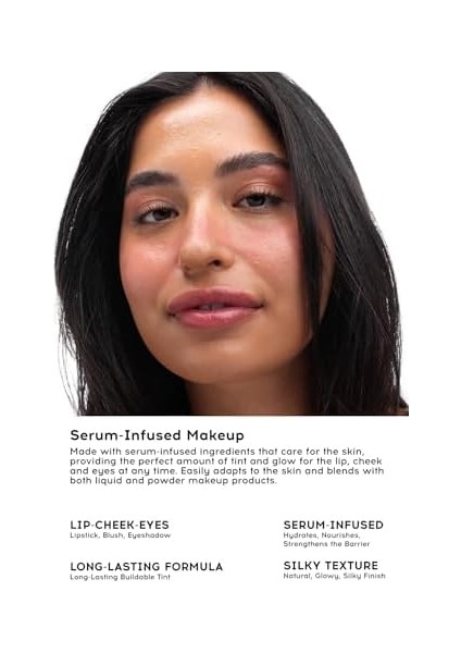 Cream Co. Allık Ruj Göz Farı Glow Tint Deep Red, Nemlendirici Makyaj, 501 Kırmızı, Hyaluronik Asit Peptit fiyatları