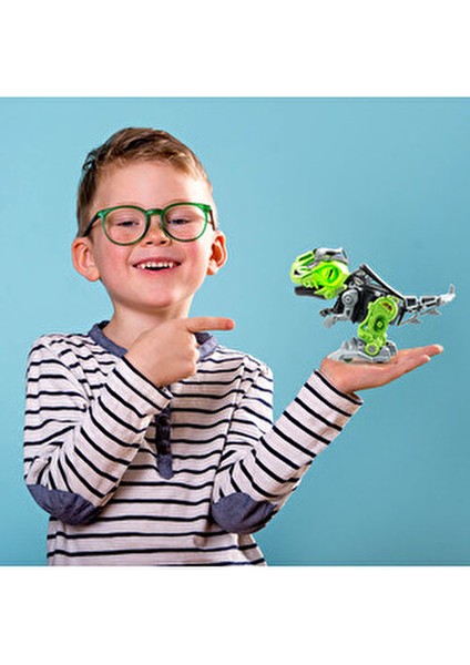 Biopod Inmotion Cyberpunk Dinozor Robot Beyaz Kapsül İçinde 18 Parça ile 5 Yaş ve Üstü İçin