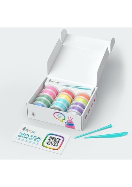 Clay Canavarlar - Çocuklar Için Hava ile Kuruyan Kil Seti - 15 Kutu Şekillendirme Aletleri ile Uygulama Talimatları fiyatları