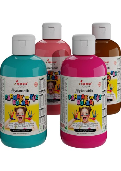 Rose Tamamlayıcı Renkler Parmak 4'lü Set 4X250 gr