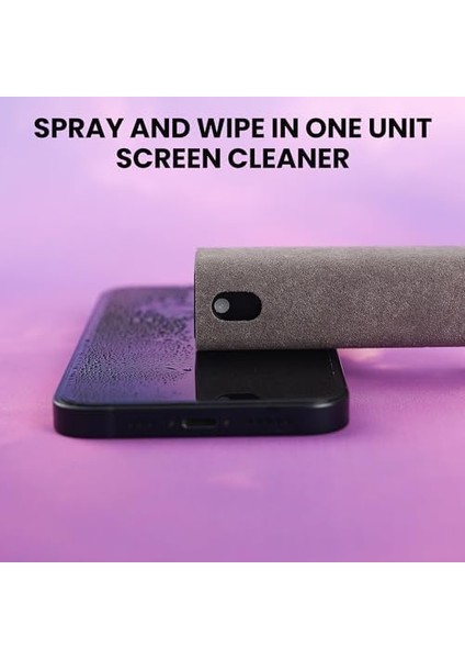 Dokunmatik Ekran Temizleyici, Araba, Tablet ve Telefon Ekran Temizleyici, Ikisi Bir Arada Sprey ve Mikrofiber Kumaş, Kadınlar Için Araba Aksesuarları Mükemmel Hediyeler (Gri) fiyatları
