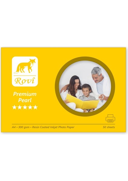 Premium Inci Fotoğraf Kağıdı 300GSM 50YP A4