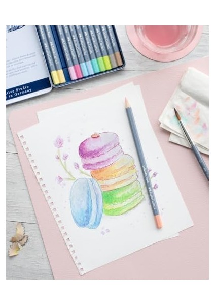 12’li Pastel Renkler, Yüksek Pigmentli, Suya Dayanıklı, Açılabilir, Metal Kutulu modelleri