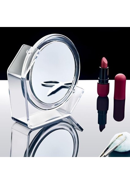 Deconox Akrilik Yuvarlak Makyaj Aynası, Akrilik Mini Makyaj Aynası - Yuvarlak Ayna, Şeffaf Ayna Şık ve Pratik Makyaj Deneyimi Için Ideal Seçim!