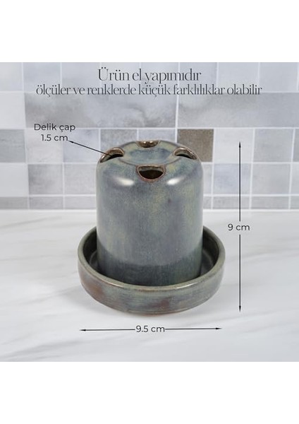 Diş Fırçası Başlık Tutucu – 3 ve 4 Başlık Kapasiteli, El Yapımı Seramik Iki Parçalı Tasarım, Temizlik, Hijyenik Saklama (4 Delikli) fiyatları