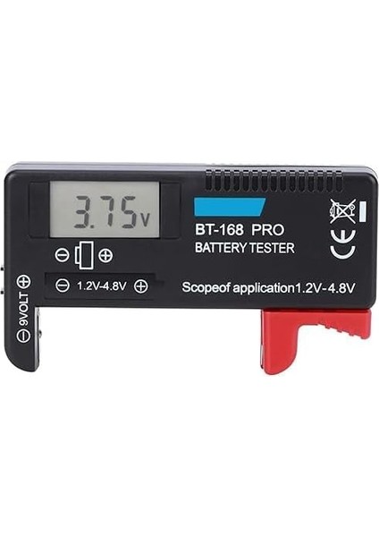 BT-168 Ekranlı Pil Voltaj Kapasite Test Cihazı 1.2V-4.8V ve 9V