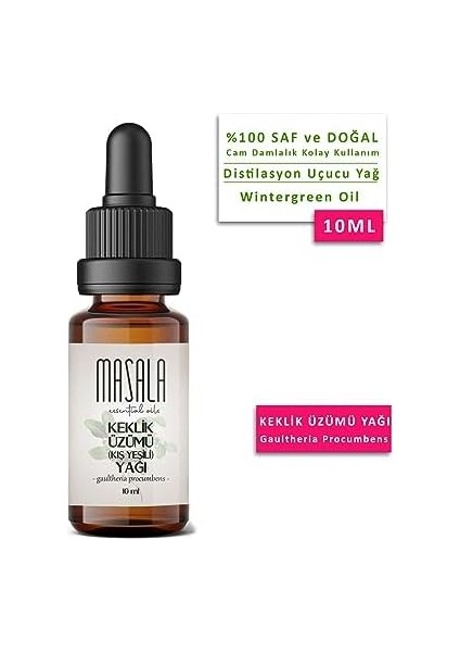 Masala Keklik Üzümü Yağı 10 Ml. - Kış Yeşili (Wintergreen Essential Oil) modelleri