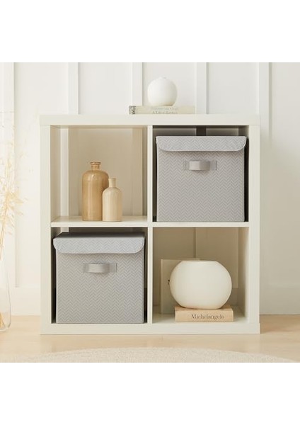 Textile Gri Kapaklı Kutu 30 x 30 x 30 cm fiyatları