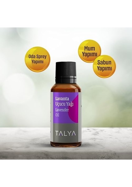 TALYA%100 Saf Lavanta Uçucu Yağı 10ML - Cilt Bakımı - Difüzör Için Aromaterapi Yağı