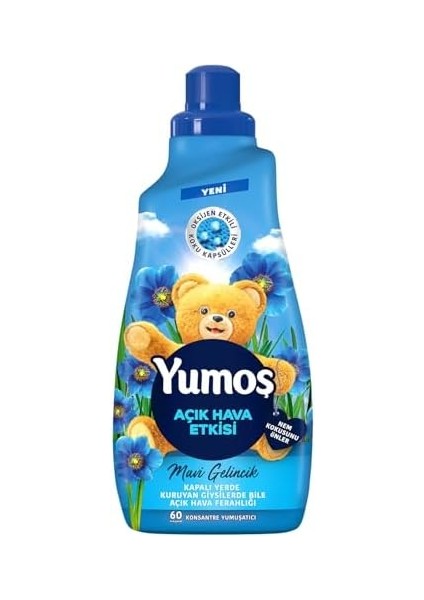 Yumoş Açık Hava Etkisi Konsantre Çamaşır Yumuşatıcısı Mavi Gelincik 1440 ml 60 Yıkama fiyatları