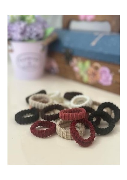 Okavango Kadın Kahverengi Ultra Esnek Tırtıklı 20 Li Havlu Lastik Toka Seti, Lastik Toka Seti, Toka Organizer, Toka, Kız Çocuk Toka, Kadife Toka