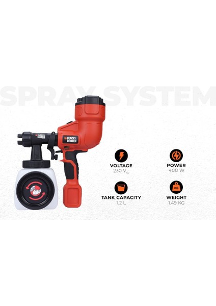 + HVLP200 Tabancası, Çok Renkli modelleri