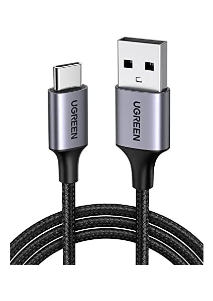 Ugreen 3.0 A Usb-A & Usb-C Örgülü Şarj ve Data Kablosu, 2 Metre, Siyah, 60128 modelleri