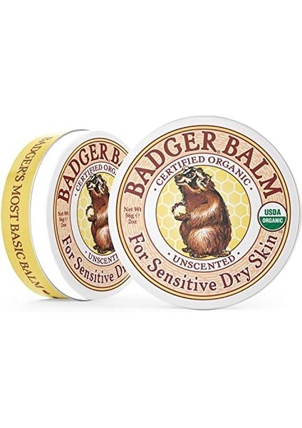 Badger Unscented Hassas Ciltler Için Nemlendirici Balm 56G modelleri