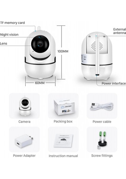 3 Lü Set Ev Güvenlik Wifi Akıllı Kamera Bebek Telsiz Hareket Algılama Ile Izleme Ses Dinleme modelleri