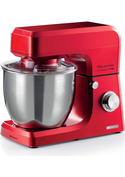 Professional Mutfak Şefi Kırmızı 1598/01-7 Litre Geniş Hazne, Gurme Profesyonel Mikser, Yoğurma Makinesi, 1200 Watt, 6 Hızlı, Darbe Fonksiyonu, Sıçrama Önleyici Kapak