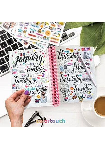 Çıkartma Seti - 1000 Adet Çocuklar, Kızlar, Gençler ve Yetişkinler Için -, Laptop, Günlük, Ajanda ve Için Bullet Journal Kitabı fiyatları