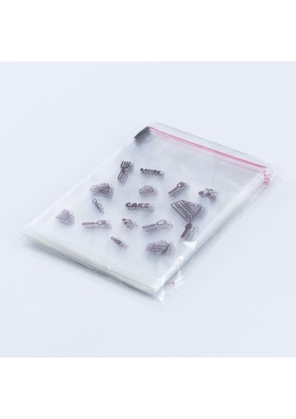 Pastane-Fırın Desenli Kese Kağıdı, 11X20-100 Adet