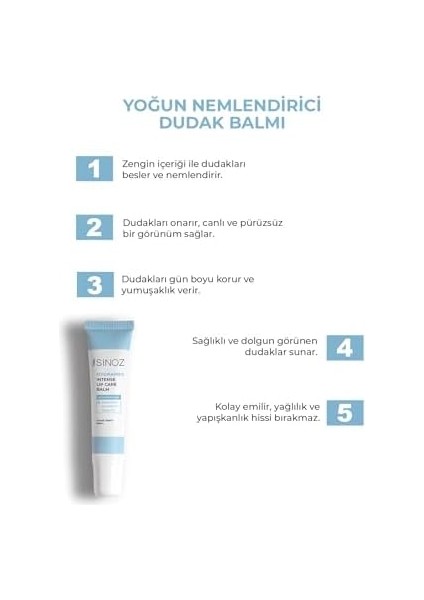 Sinoz Hydrapro Intense Lip Care Dudak Bakım Balmı 10 Gr.