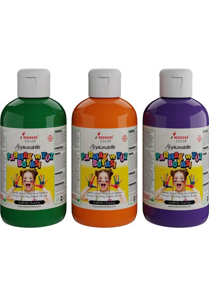 Rose Yeşil, Mor, Turuncu Parmak 3'lü Set 3X250 gr