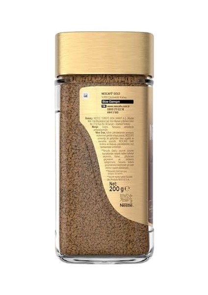 Nescafé Gold Çözünebilir Kahve, Kavanoz, 200 G
