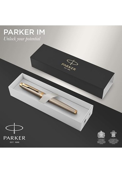 Im Brushed Metal Tasarımlı Dolma, Orta Kalınlıkta Uç, Mavi Mürekkep (1931656) fiyatları