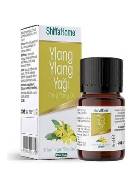 Shiffa Home Ylang Ylang Yağı 5 ml | Doğal Uçucu Yağ | Aromaterapi ve Masaj Için | Güçlü Antiseptik ve Antibakteriyel Özellikler | Saç ve Cilt Bakımı Için Bitkisel Esans