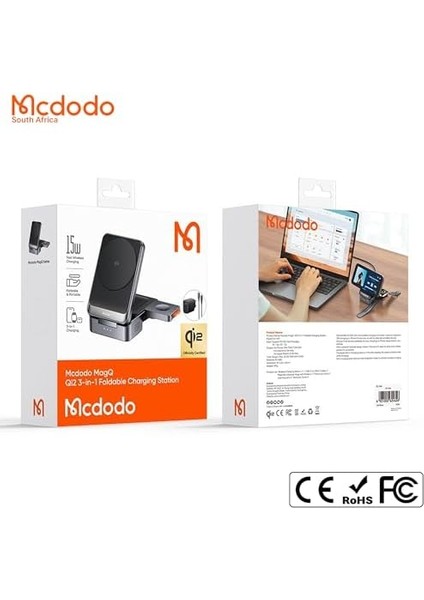 CH-5192 15W Magq Qi2 3in1 Katlanabilir Kablosuz Şarj Standı modelleri