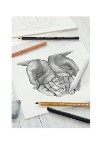 Kömür Seti, 7 Parça, Kara Çizim ve Eskiz Için, Yüksek Kalite, Silgi ve Karıştırma Dahil fiyatları