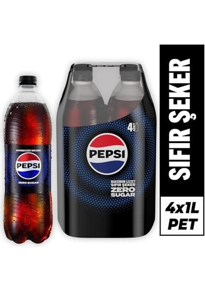Pepsi Zero Sugar Kola Pet 4 x 1 L fiyatları