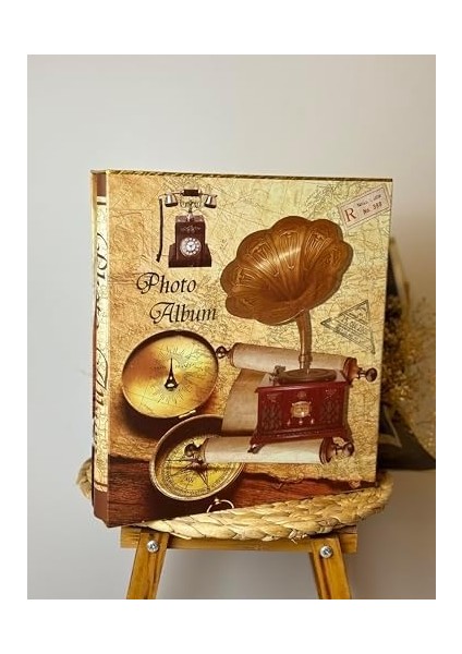 RS21 Fotoğraf Albümü 10X15CM 600 Lük Gramafon Desenli Kutulu Yatay Dikey Modeli fiyatları