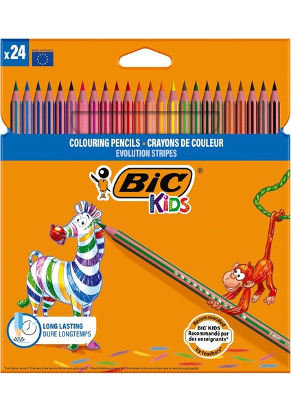 Kids Evolution Stripes Kuru, 24'lü Kutu, Kıymık Oluşturmaz, Çiğnemeye Karşı Dayanıklı, Açılır
