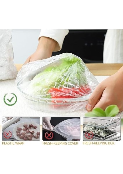 Aee® 300 Adet Tabak Bonesi Tencere Yemek Gıda Meyve Sebze Saklama Taze Tutma Streç Filmi Yeniden Kullanılabilir