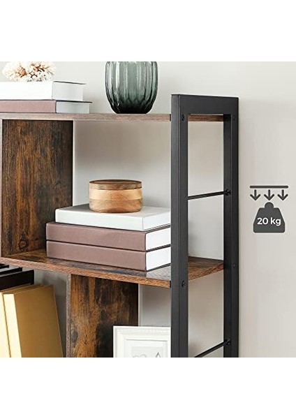 Kitaplık, 4 Seviyeli Ofis Raf, Metal Çerçeve, - Siyah LBC12BX modelleri