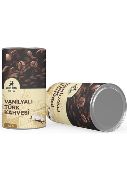 Addis Ababa Coffee - Vanilyalı Türk Kahvesi, Aromalı Türk Kahvesi 250 Gr.