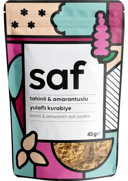 Saf Tahinli & Amarantlı Yulaflı Kurabiye 45 gr