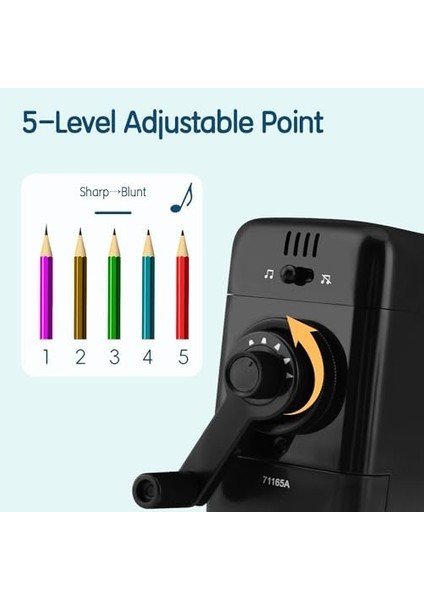 Müzik Temalı Bileği, Ayarlanabilir Nokta ve Renkli Için Otomatik Girişli Tasarım, Otomatik Beslemeli El Krankı, Siyah modelleri